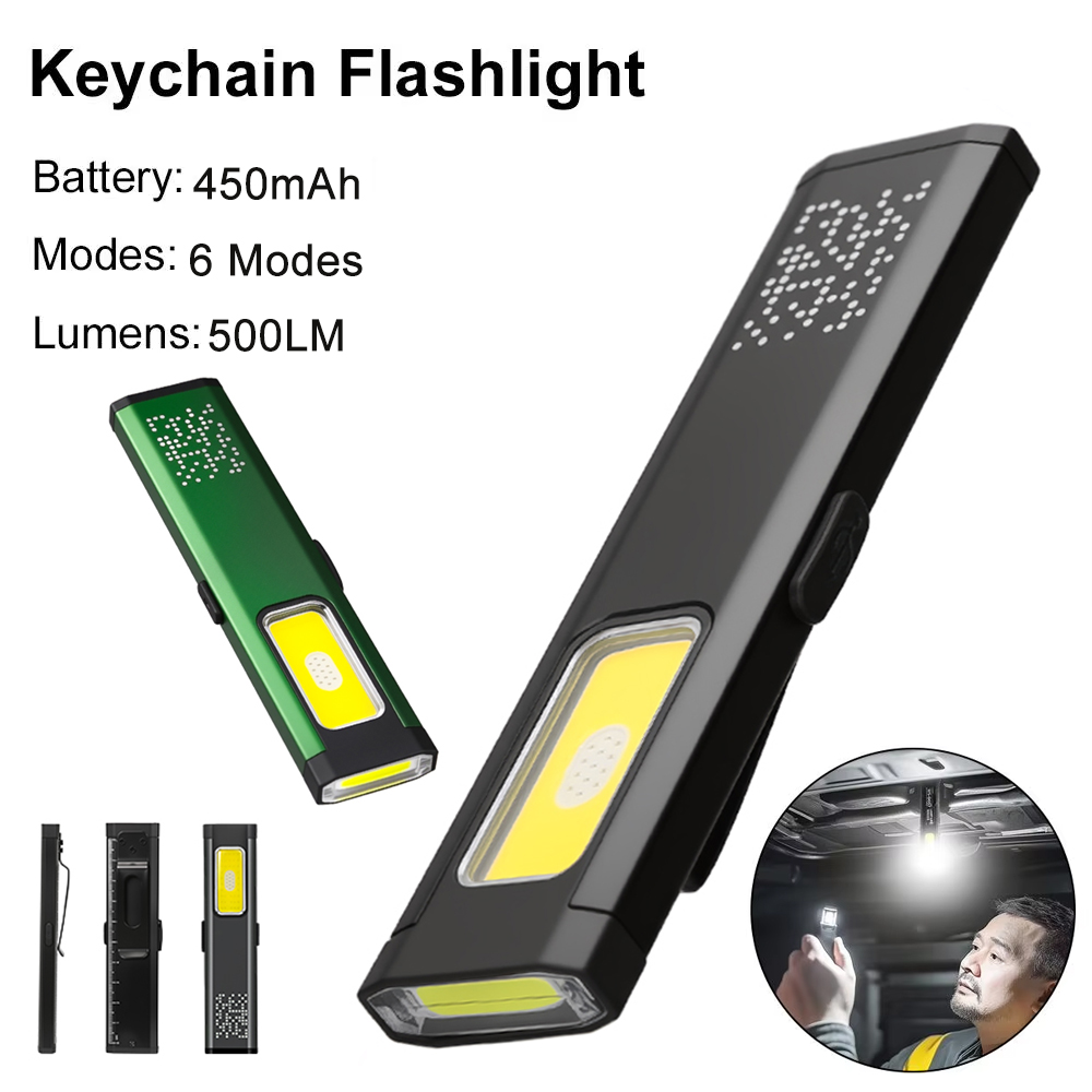 Outdoor Lighting Construction - Tragbare wiederaufladbare Mini-LED-Taschenlampe, wasserdichte Outdoor-Arbeitstaschenlampe mit