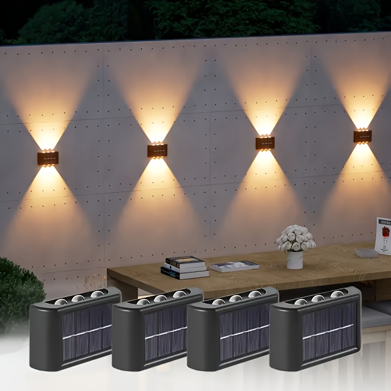 Outdoor Lighting Design - LED Solarleuchte für Außen, Wasserdichte Solar-Wandlampe