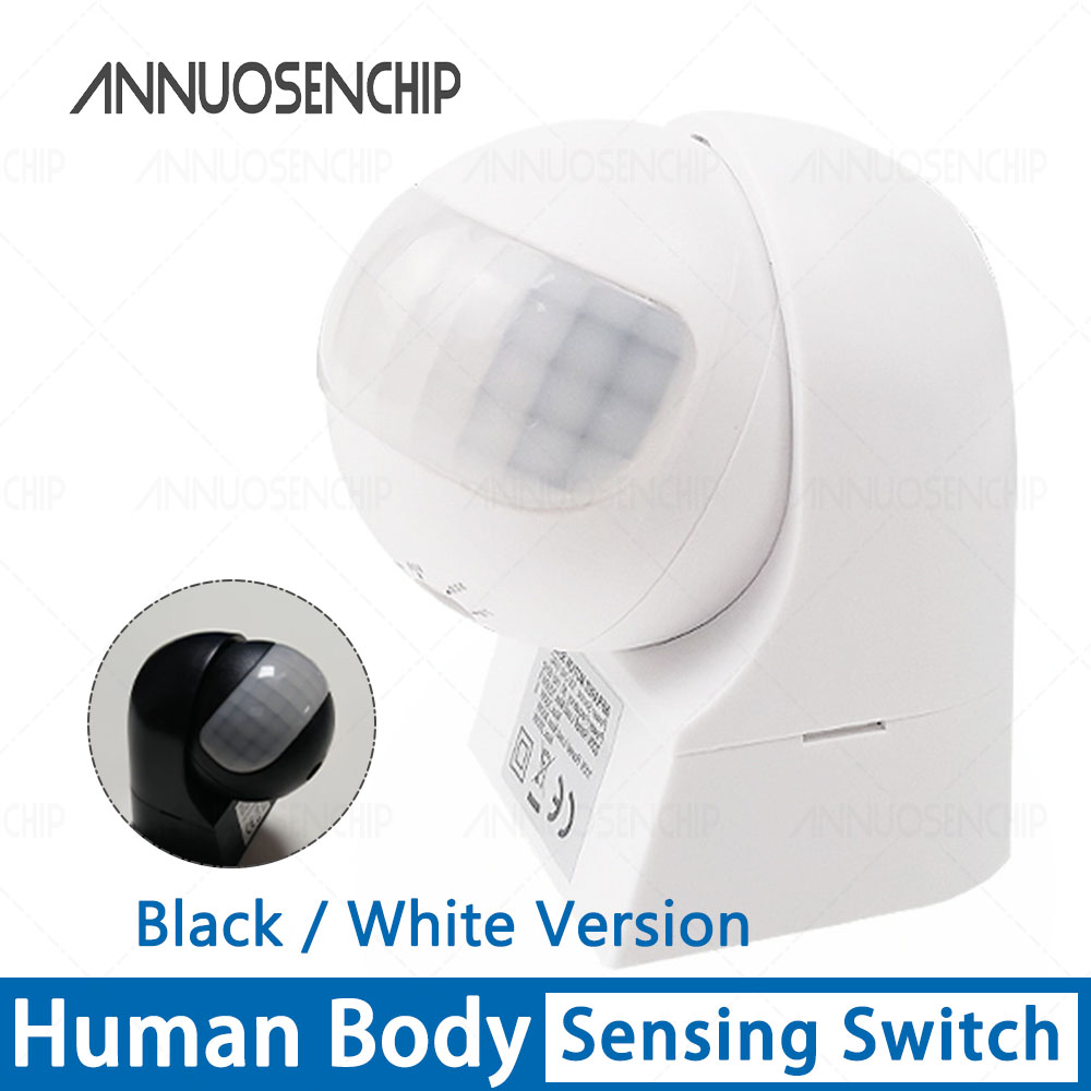 Outdoor Lighting Motion Sensor - 220V Outdoor Wasserdichter Wandmontierter Infrarot-PIR-Bewegungssensor-Schalter, Einstellbarer