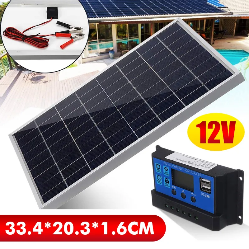 Outdoor Lighting Transformer - 50 W Solarpanel-Set, monokristallines Ladegerät mit
