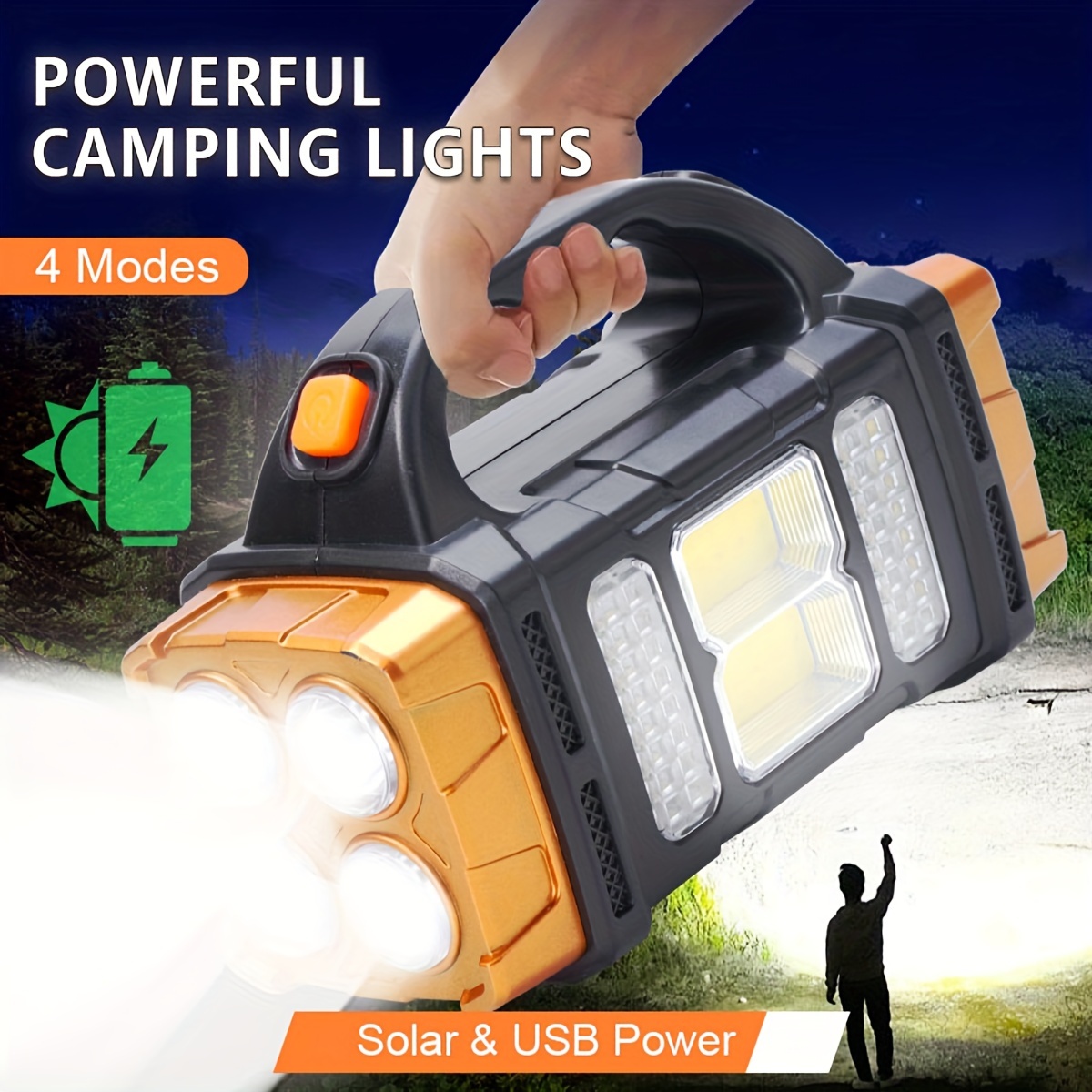 Outdoor Lighting Construction - Neue verbesserte wiederaufladbare Hochleistungs-Solar-LED-Taschenlampe mit Powerbank,