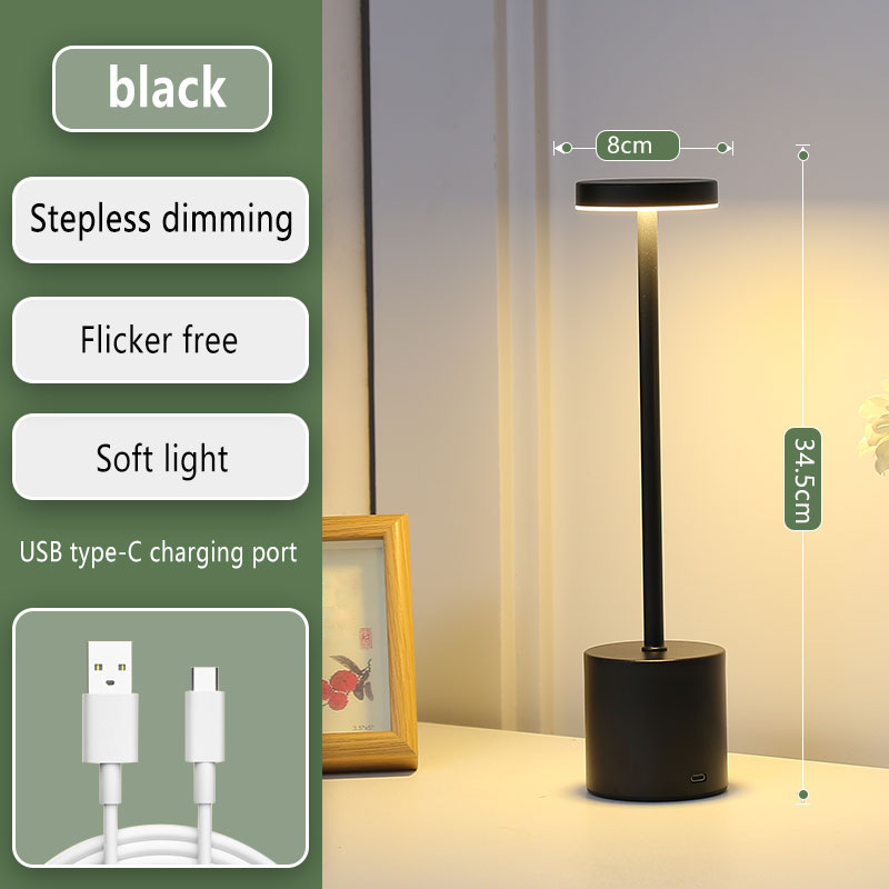 Outdoor Lighting Art - LED Wiederaufladbare Touch Metall Tisch Lampe