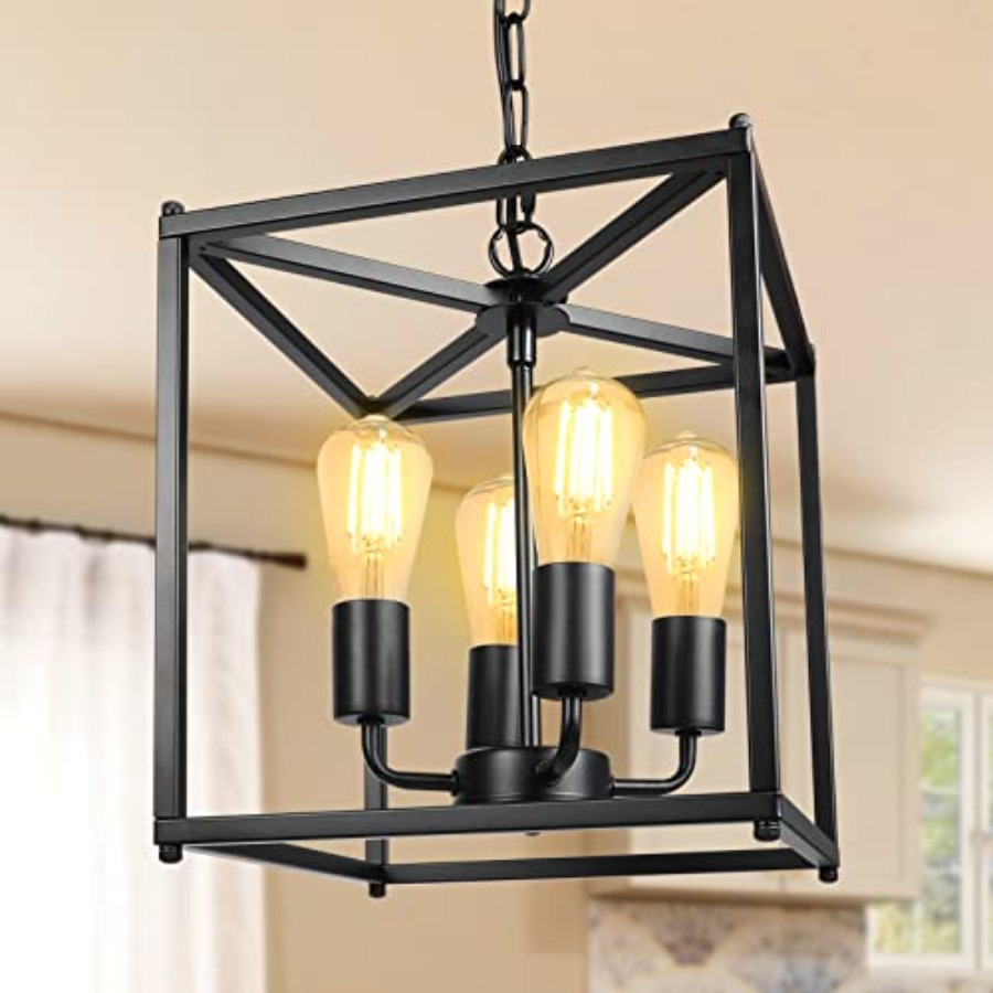 4-flammiger schwarzer Farmhous – Solar Lantern Hanging Bewertung und Preis