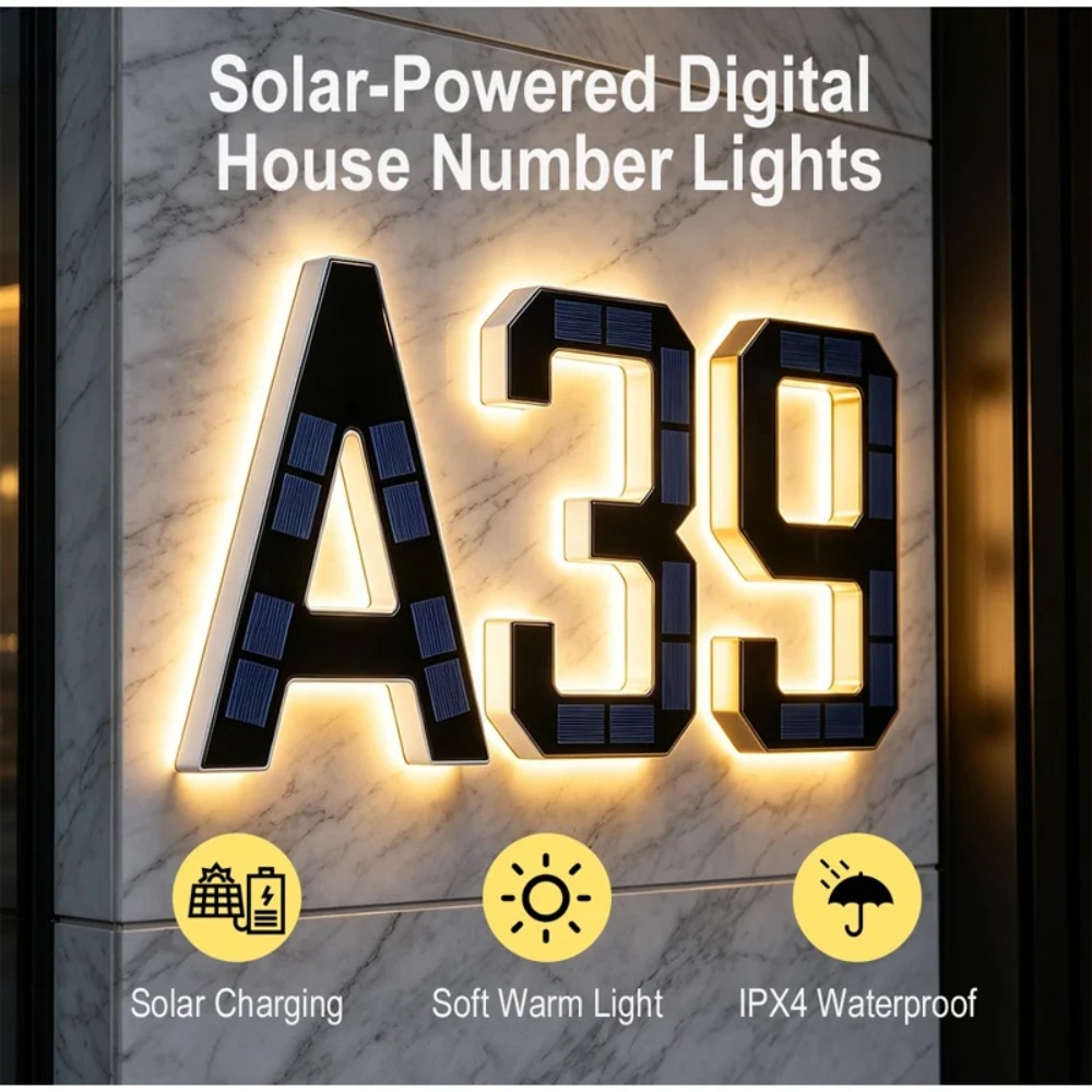 Solarbetriebene LED-Hausnummer – Outdoor Lighting For Front Of House Bewertung und Preis