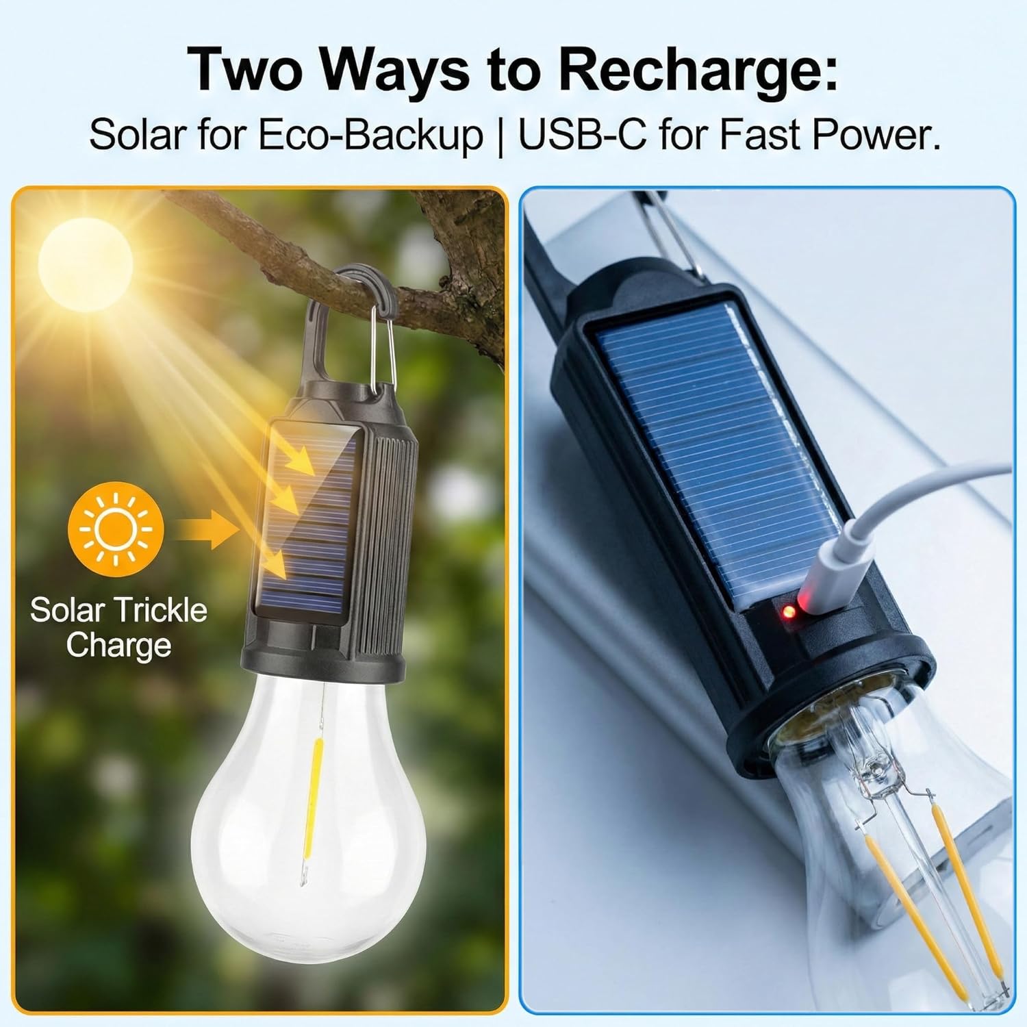 Solar-LED-Campinglampen Typ-C  – Solar Lantern Hanging Bewertung und Preis
