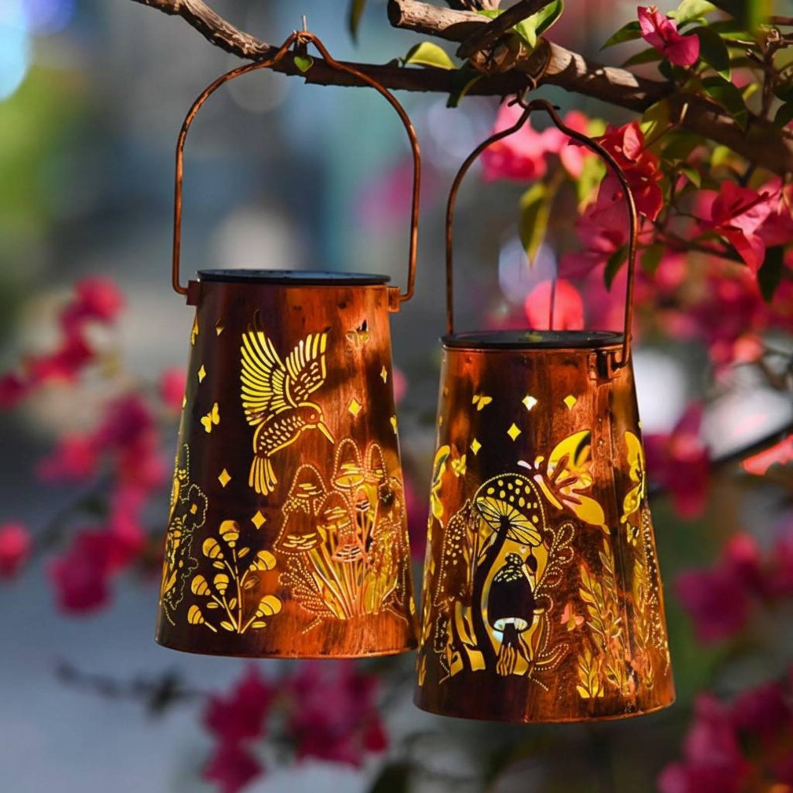 Blumengarten-Laternenmuster Ga – Solar Lantern Hanging Bewertung und Preis