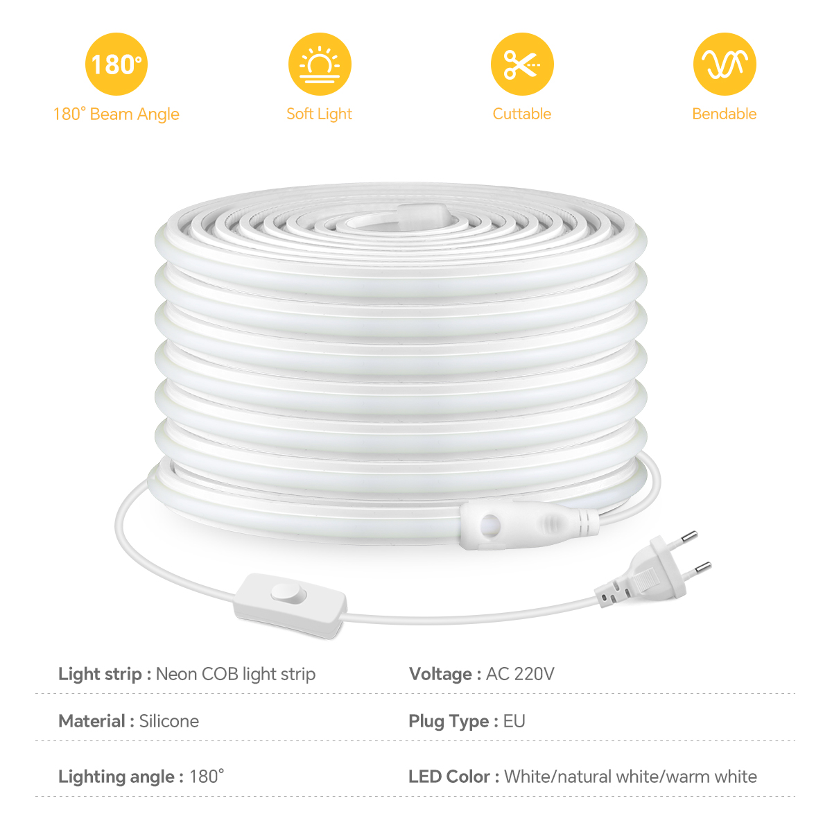 220V COB Led Streifen Hohe Dic – Outdoor Lighting Restaurant Bewertung und Preis