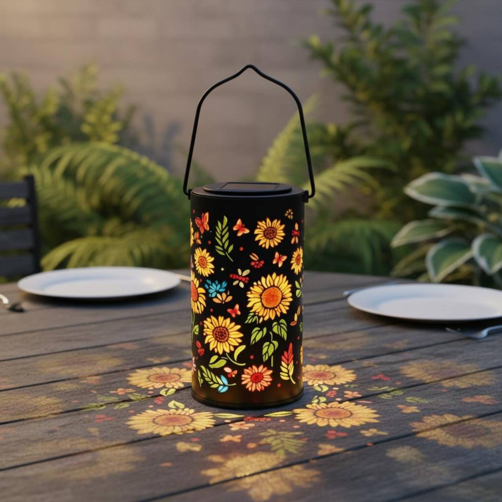 Bunte Sonnenblumen-Solarlatern – Solar Lantern Hanging Bewertung und Preis