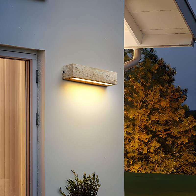 Gelbe Travertin-Wandleuchte fü – Outdoor Lighting Rental Bewertung und Preis