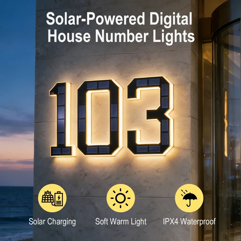 BORUiT Solar-LED-Hausnummernle – Outdoor Lighting For Front Of House Bewertung und Preis