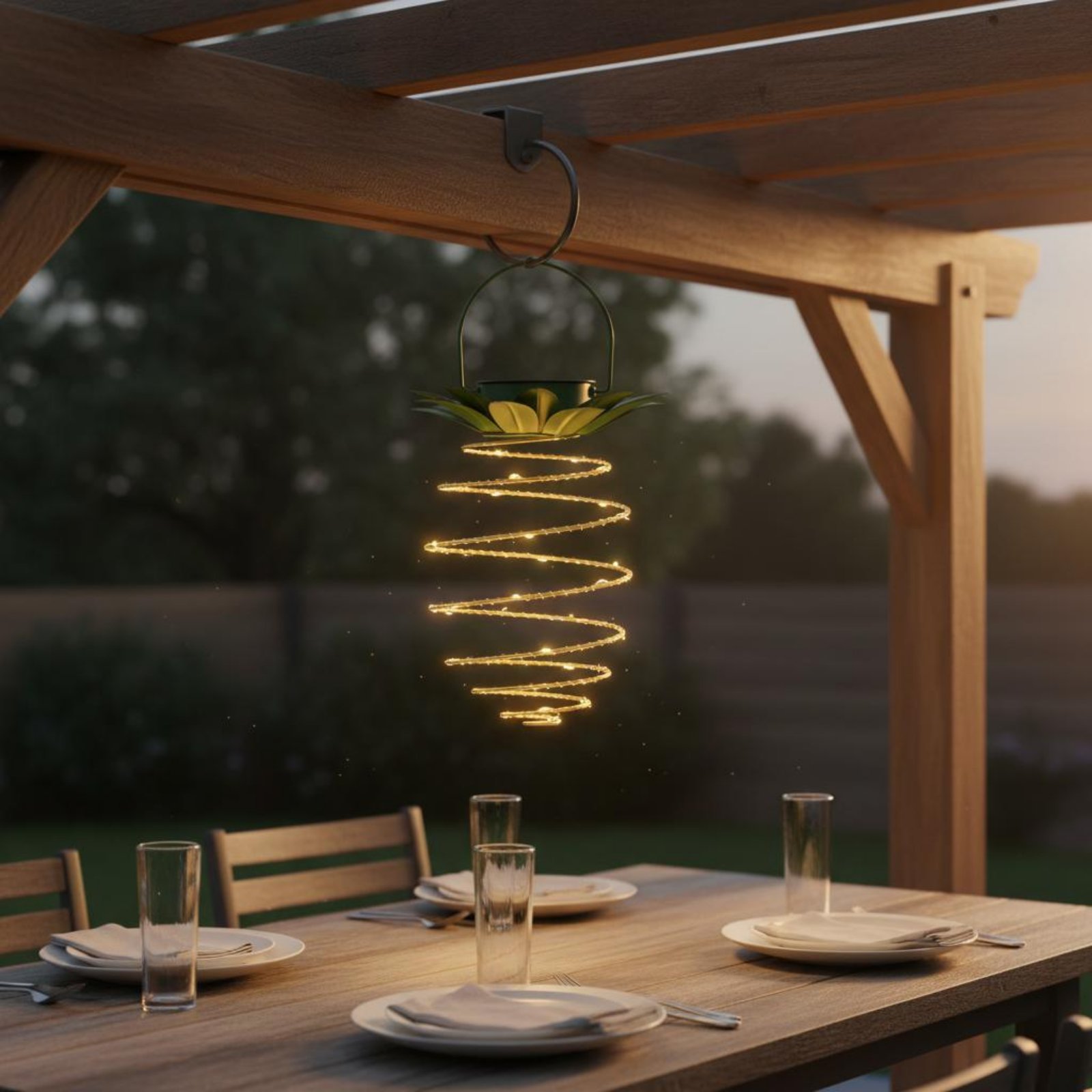 2 Stück Solar-Ananas-Lampe, wa – Solar Lantern Hanging Bewertung und Preis