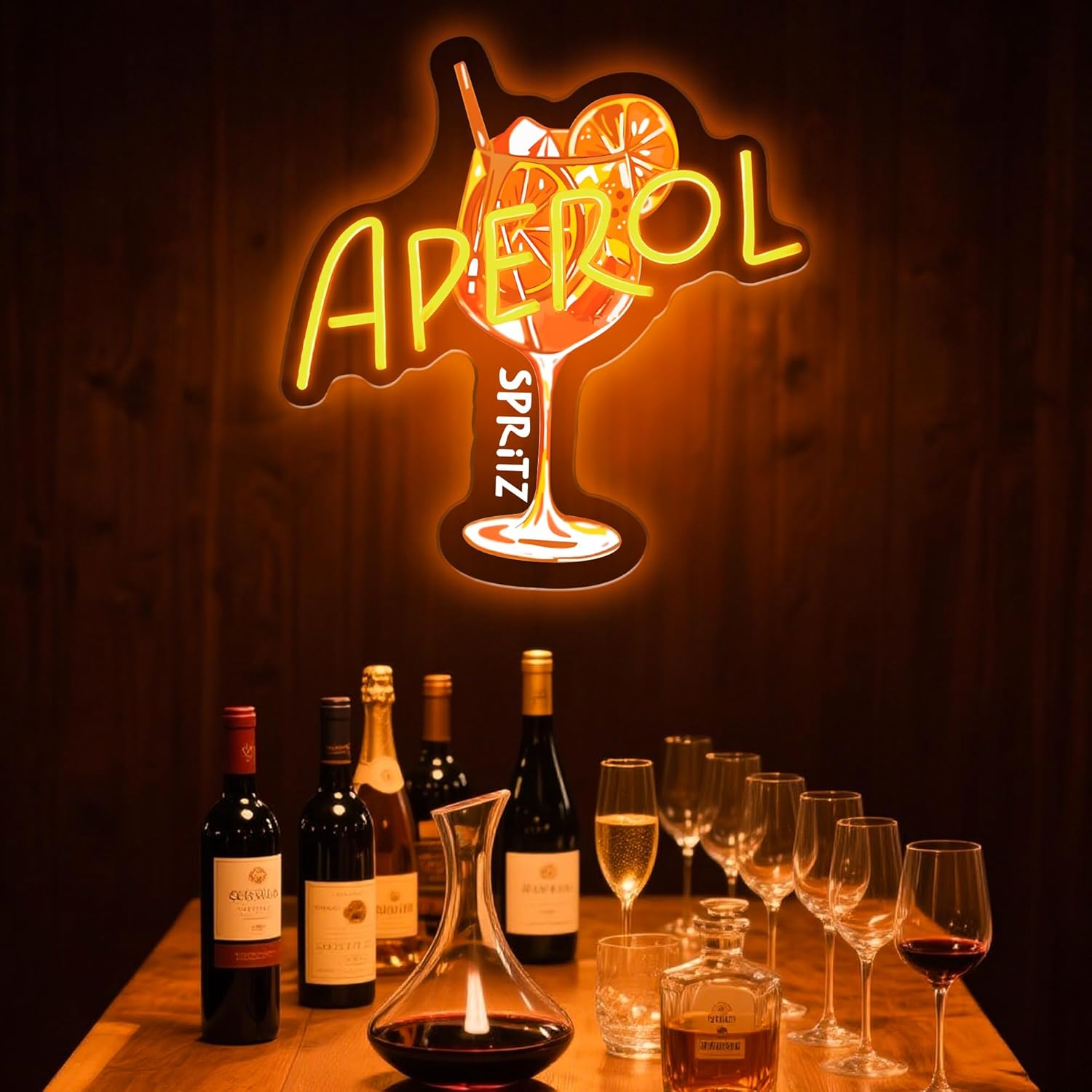 Orange/Aperol Spritz Neon-Schi – Outdoor Lighting Restaurant Bewertung und Preis