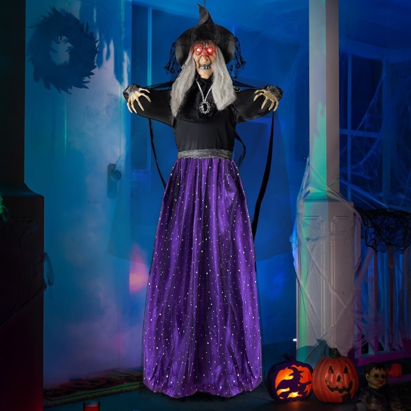 47'' Animierte Hexen-Halloween – Outdoor Lighting For Front Of House Bewertung und Preis