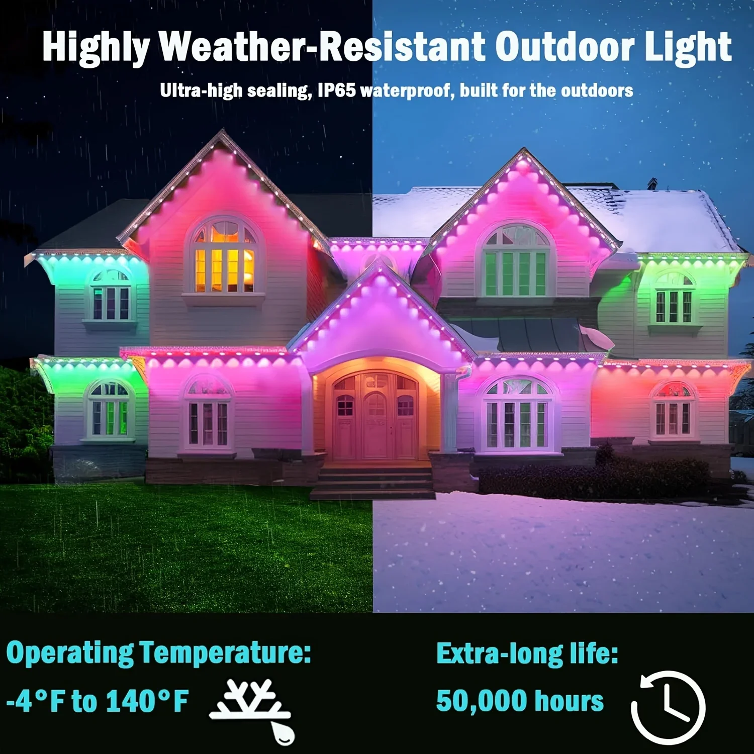 300FT Permanent Traufe LED Sma – Outdoor Lighting For Front Of House Bewertung und Preis