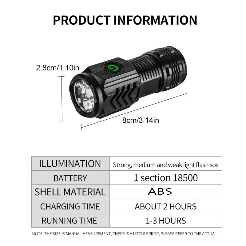 Mini-3LED-Taschenlampe mit Sti – Outdoor Lighting Construction Bewertung und Preis