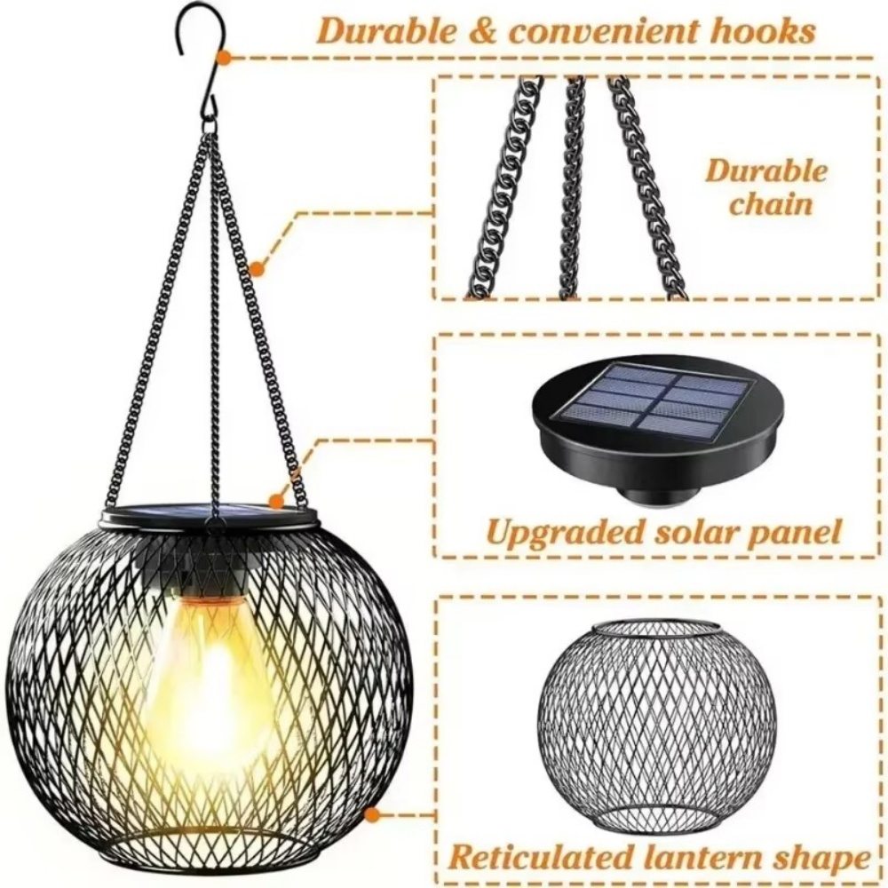 Solar-Laterne aus Eisen, kugel – Outdoor Lighting Art Bewertung und Preis